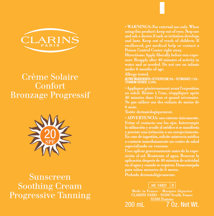 Clarins Sunscreen Soothing Progressive Tanning Inner