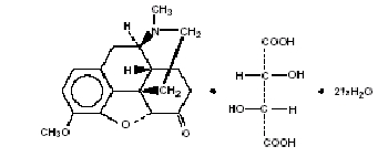 hydrocodone bitartrate chemical structure