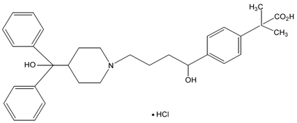 Fexofenadine Hydrochloride Structural Formula