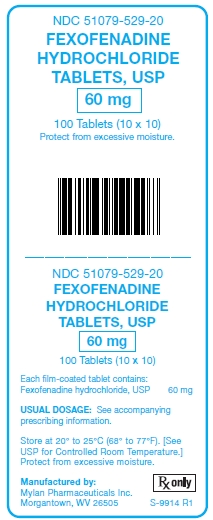 Fexofenadine Hydrochloride 60 mg Tablets Unit Carton Label