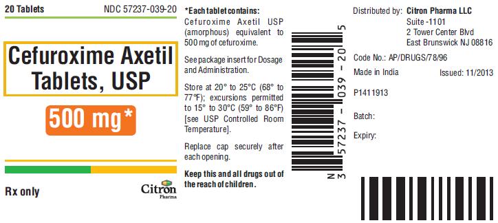 PACKAGE LABEL-PRINCIPAL DISPLAY PANEL- 500 mg (20 Tablet Bottle)