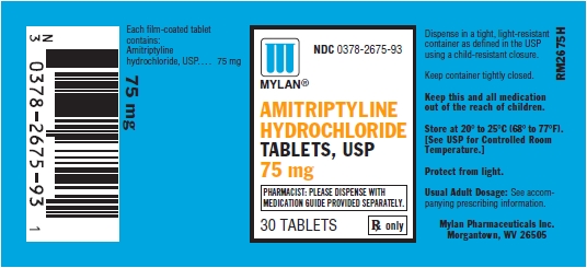 Amitriptyline Hydrochloride Tablets 75 mg Bottles