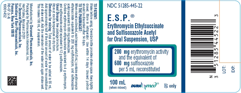 E.S.P.® 200mg/600mg per 5mL Reconstituted, 100 mL Label