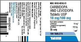 Image of 10 mg/100 mg - 100 Tablets Label