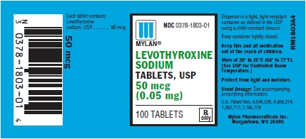 Levothyroxine Sodium Tablets 50 mcg (0.05 mg) Bottles