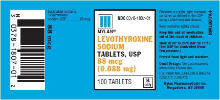 Levothyroxine Sodium Tablets 88 mcg (0.088 mg) Bottles