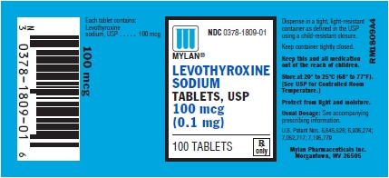 Levothyroxine Sodium Tablets 100 mcg (0.1 mg) Bottles