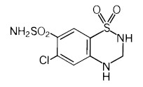 image of Hydrochlorothiazide chemical structure