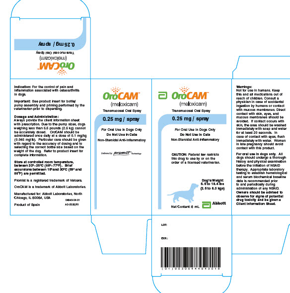OroCAM 0.25 mg / Spray, 6 ml - Carton