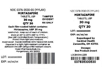 Mirtazapine Carton Label