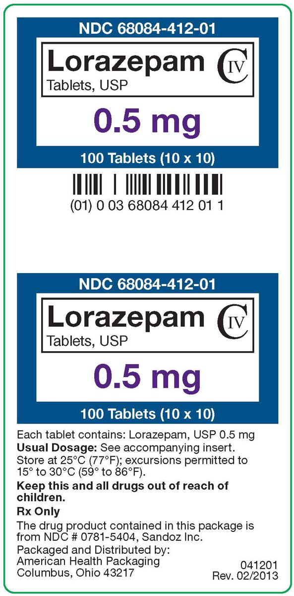 Lorazepam Tablets 0.5 mg 