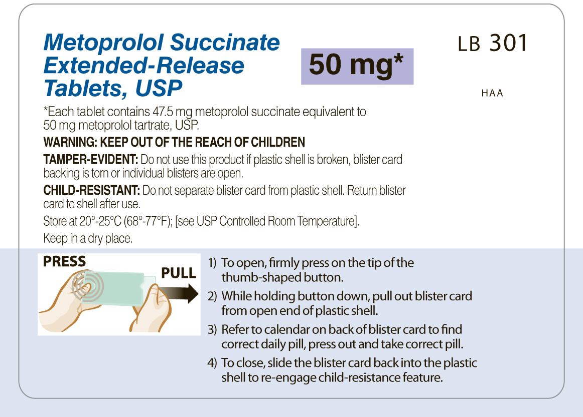 Metroprolol Succinate E-R 50 mg back