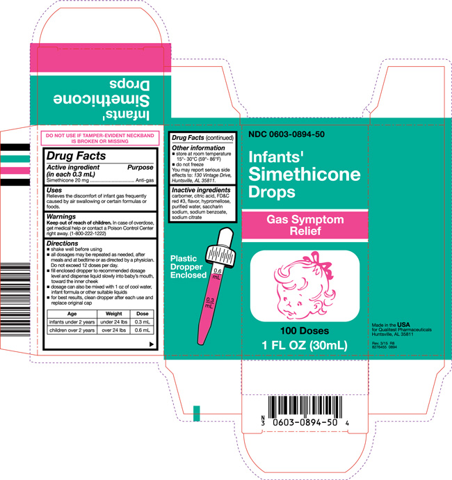 This is an image of the carton for Infant's Simethicone Drops.