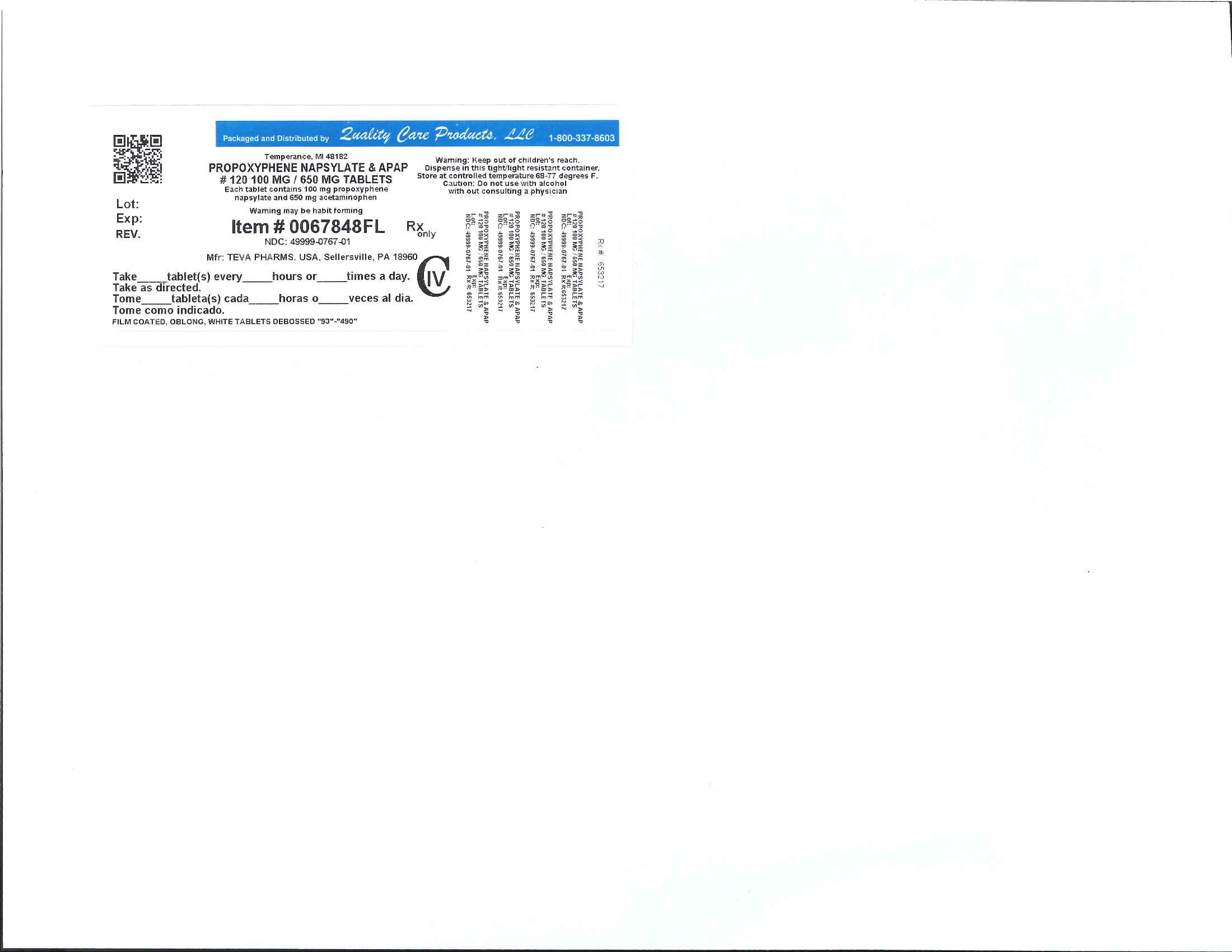 Image of 100mg/650mg Label White