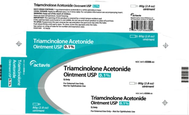 Triamcinolone Acetonide Ointment USP 0.1%, 80 g Carton
