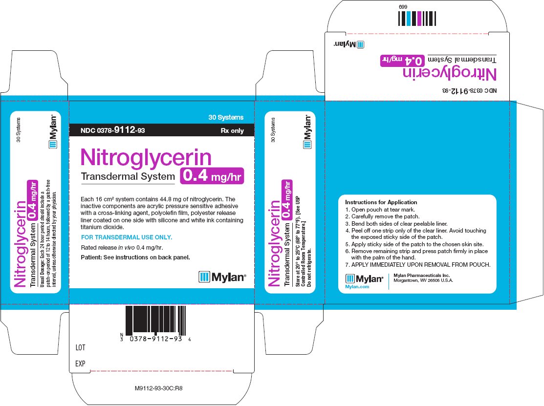Nitroglycerin Transdermal System 0.4 mg/hr Carton