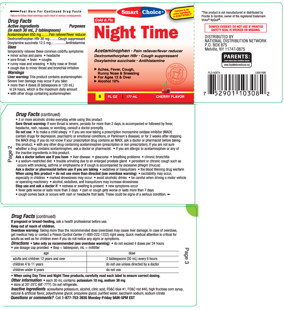 Acetaminophen 650 mg, Dextromethorphan HBr 30 mg, Doxylamine succinate 12.5 mg