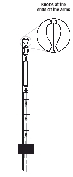 Figure 2b. Properly loaded Mirena with knobs closing the end of the insertion tube