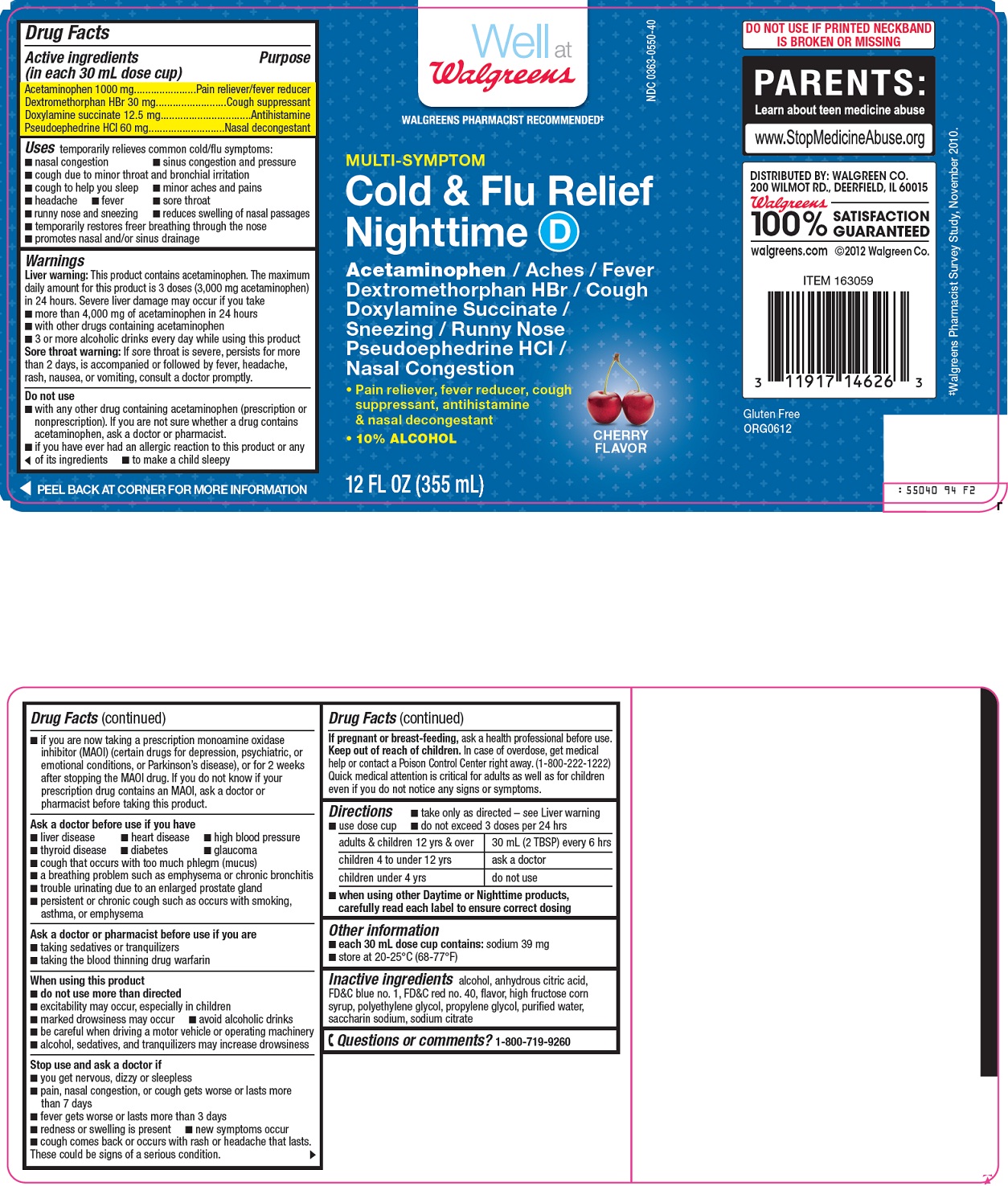 Cold & Flu Relief Nighttime D Label Image