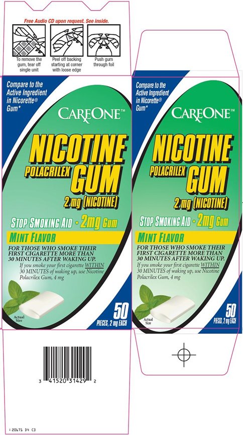 Nicotine Polacrilex Gum 2 mg (Nicotine) Carton Image 1