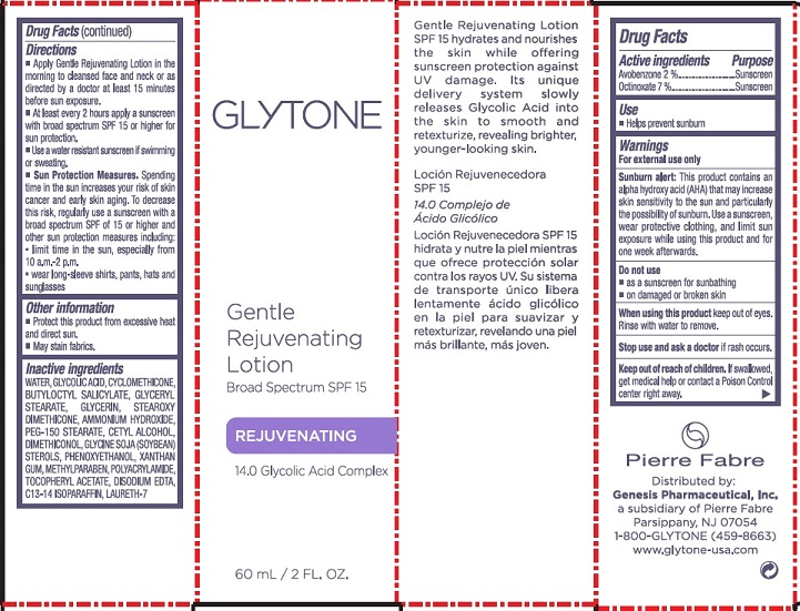 GLYTONE Gentle Rejuvenating Lotion 60 ml Carton