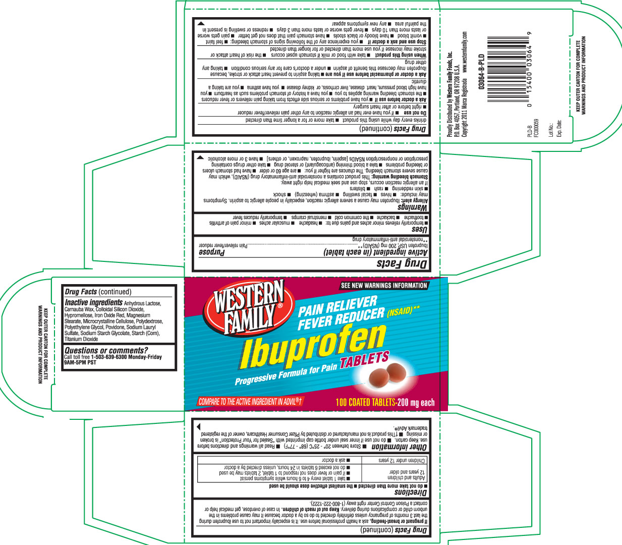 western family Ibuprofen tablets brown 200 mg amneal