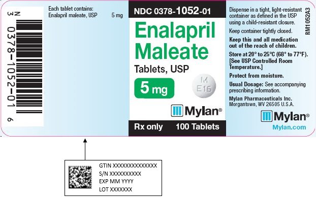 Enalapril Maleate Tablets, USP 5 mg Bottle Label