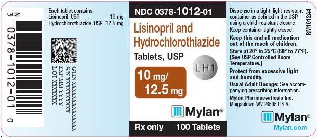 Lisinopril and Hydrochlorothiazide Tablets, USP 10 mg/12.5 mg