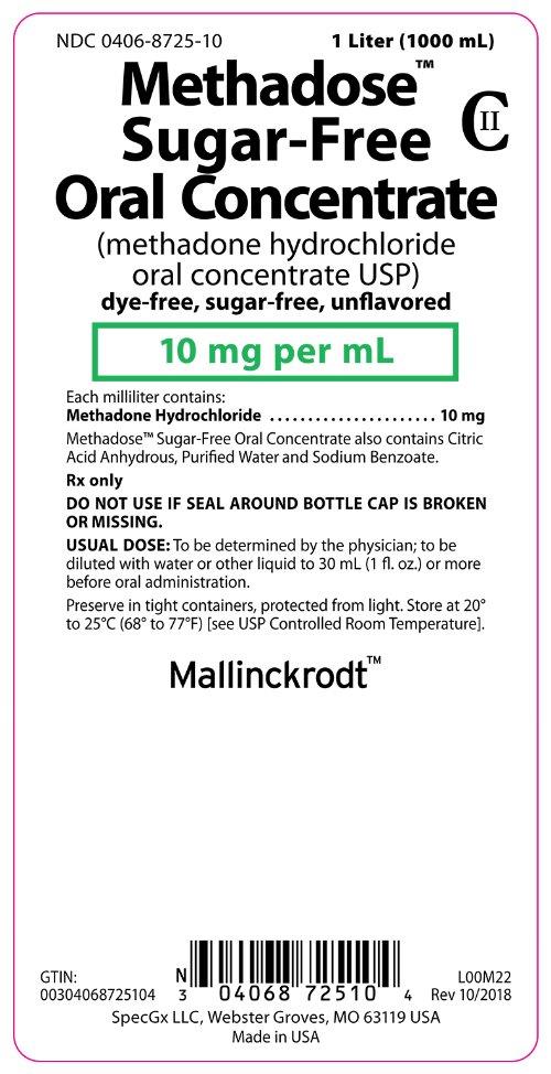 Methodose™ Sugar-Free Oral Concentrate 1 Liter Bottle Label