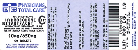 image of 10 mg/650 mg package label