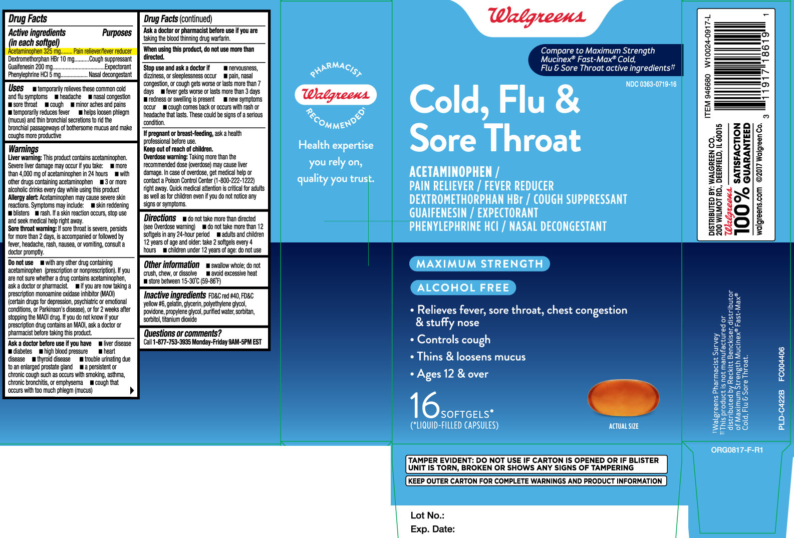 Acetaminophen 325 mg, Dextromethorphan HBr 10 mg, Guaifenesin 200 mg, Phenylephrine HCI 5 mg