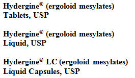 PRINCIPAL DISPLAY PANEL
Hydergine® (ergoloid mesylates)