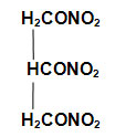 Nitroglycerin structural formula