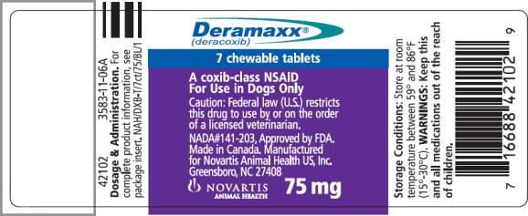 PRINCIPAL DISPLAY PANEL
Deramaxx®
25 mg Chewable Tablets