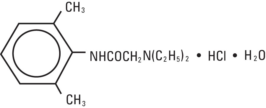 structural formula lidocaine hydrochloride usp