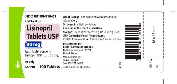 Lisinopril Tablets USP, 30 mg-100s