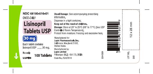 Lisinopril Tablets USP, 30 mg-100s-Pith