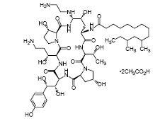image of caspofungin acetate chemical structure