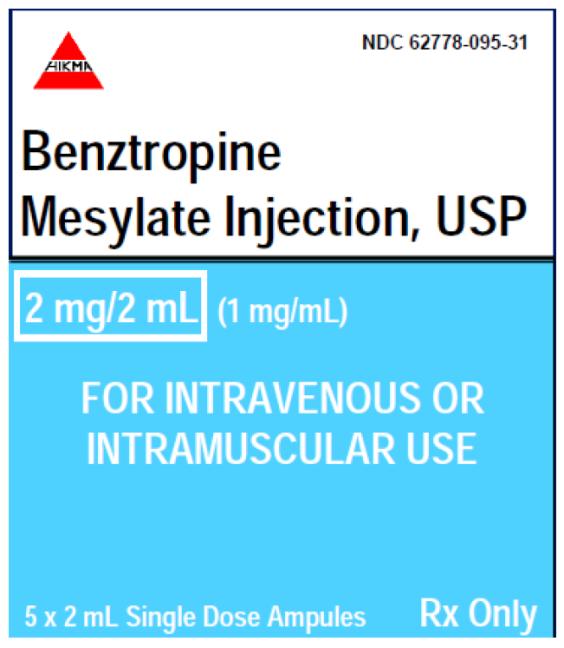 PRINCIPAL DISPLAY PANEL
NDC 62778-095-31
Benztropine Mesylate Injection, USP