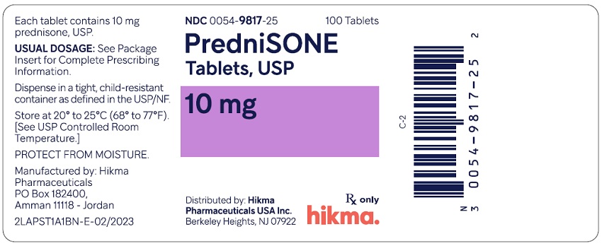 10 mg, 100 count bottle label