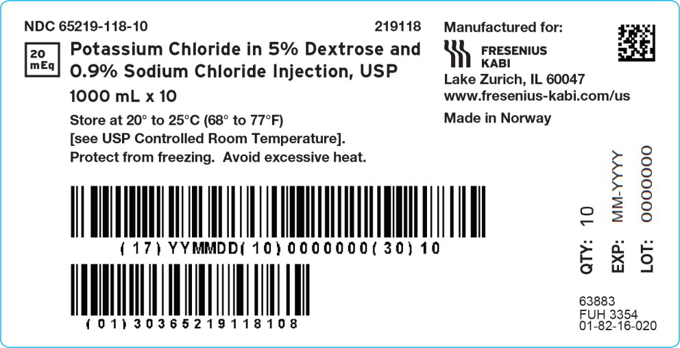 PACKAGE LABEL - PRINCIPAL DISPLAY - Potassium Chloride in 5% Dextrose and 0.9% Sodium Chloride Injection, USP Case Label
