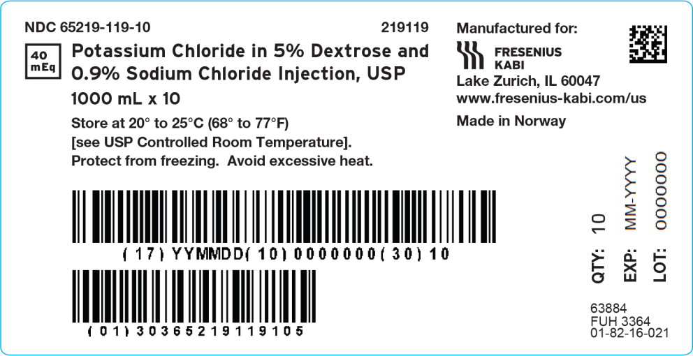 PACKAGE LABEL - PRINCIPAL DISPLAY – Potassium Chloride in 5% Dextrose and 0.9% Sodium Chloride Injection, USP Case Label
