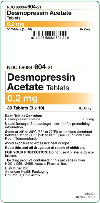 0.2 mg Desmopressin Acetate Tablets Carton