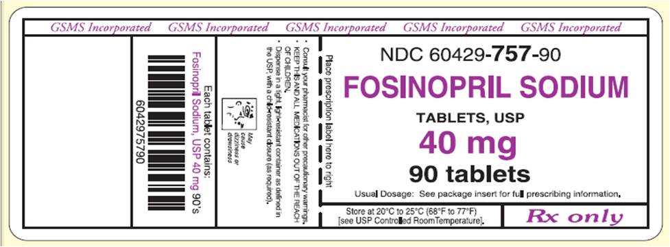 Label Graphic - Fosinopril 40mg