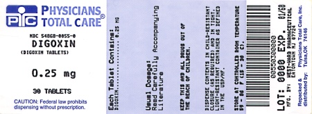 Digoxin Tablets 250 mcg (0.25 mg) label
