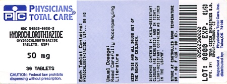 Hydrochlorothiazide Tablets USP 50mg Package Label