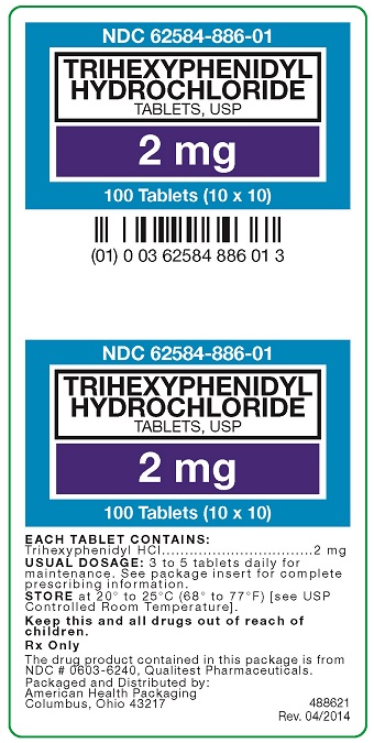 2 mg Trihexyphenidyl HCL Tablet Carton