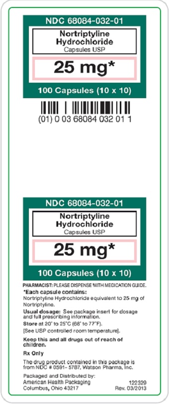 25 mg Nortriptyline Hydrochloride Carton