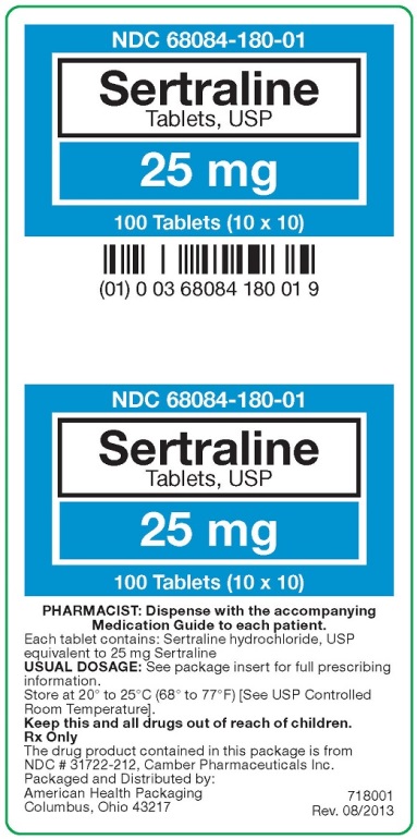 Sertaline Tablets, USP 25 mg label