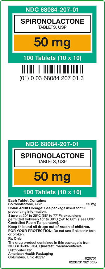 Spironolactone Tablets USP 50 mg Carton Label